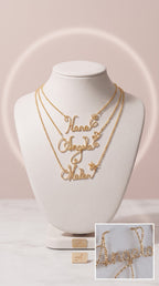 Custom Name Necklace – Gold Twisted Wire