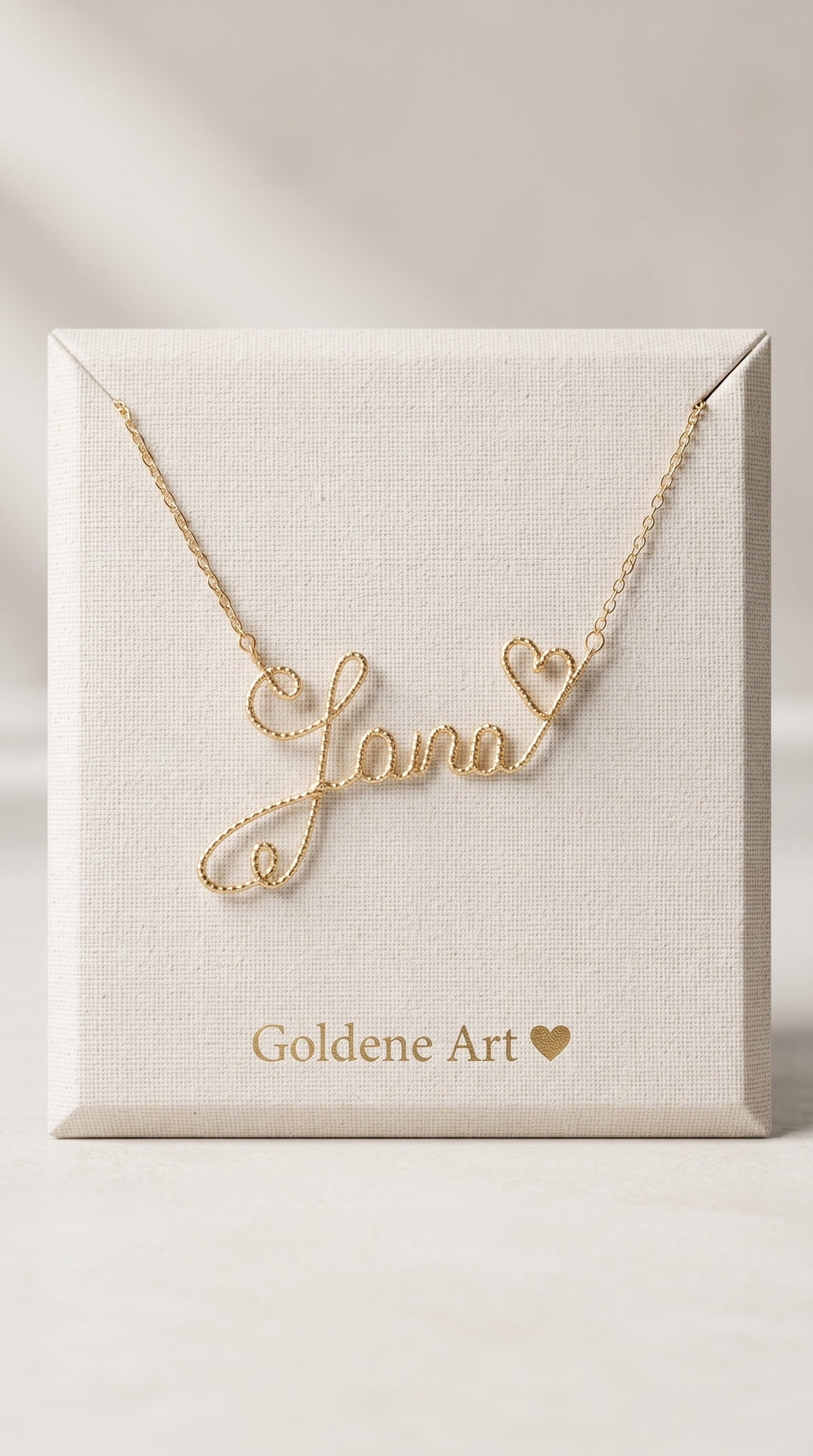 Custom Name Necklace – Gold Twisted Wire