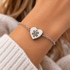 Personalized Small Heart Photo & Text Engraving Bracelet