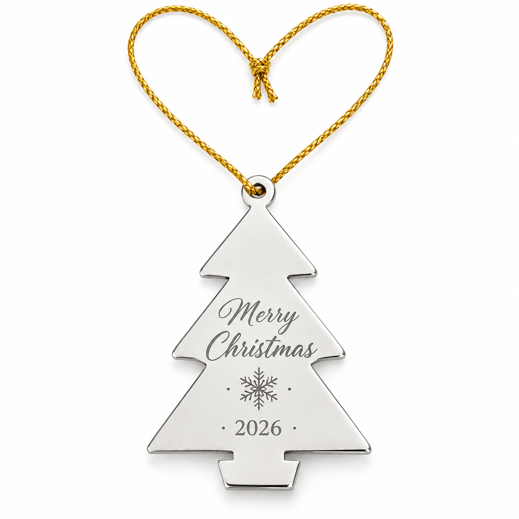Personalized Christmas Tree Photo & Text Engraving Ornament