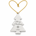 Personalized Christmas Tree Photo & Text Engraving Ornament