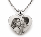 Personalized Heart Photo & Text Engraving Pendant