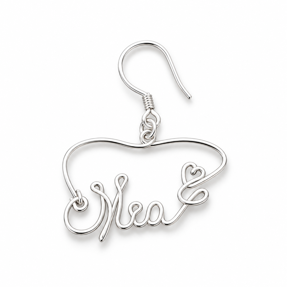 Personalized 925 Sterling Silver Name Earrings – Handmade Initial or Full Name