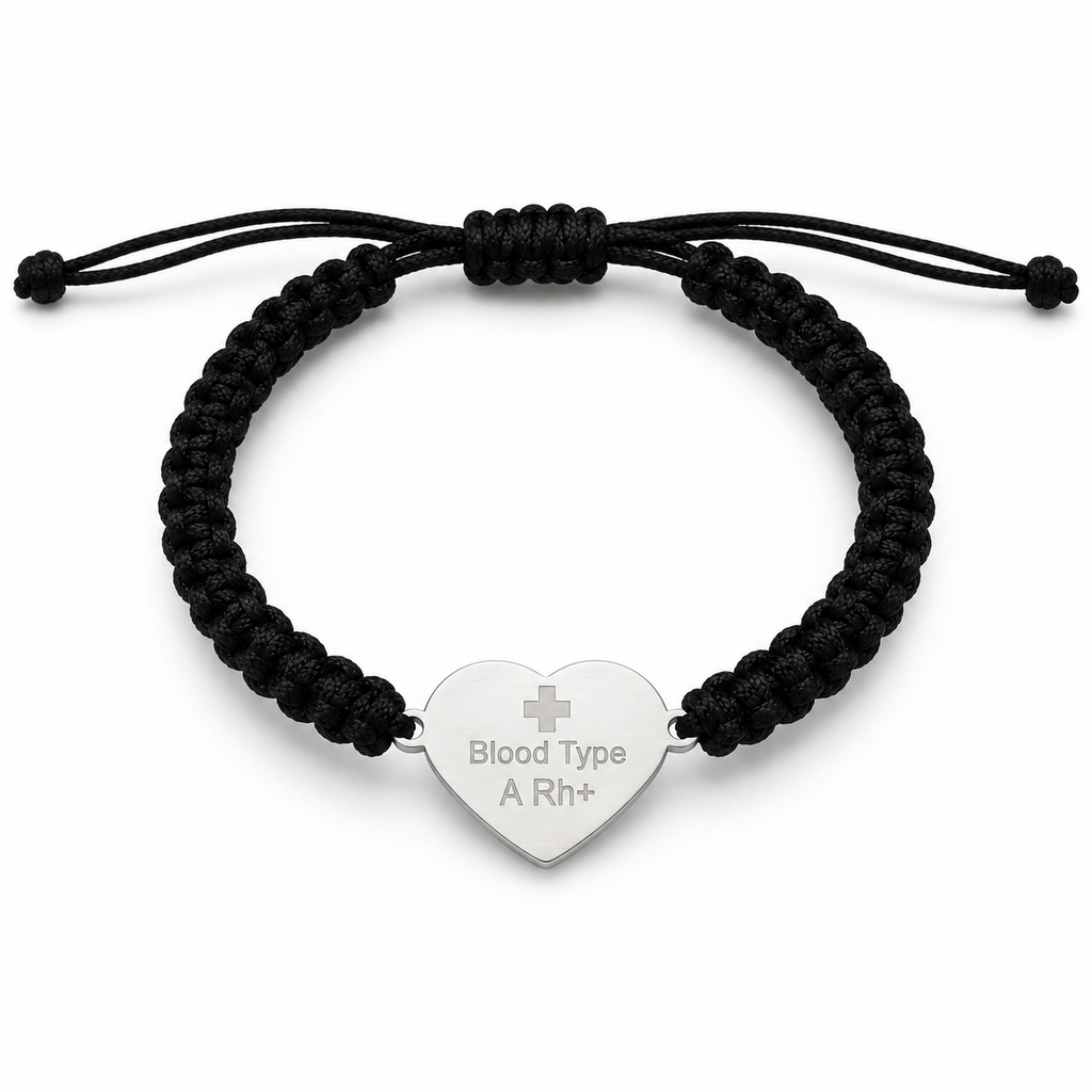 Large Heart Braided Cord Bracelet