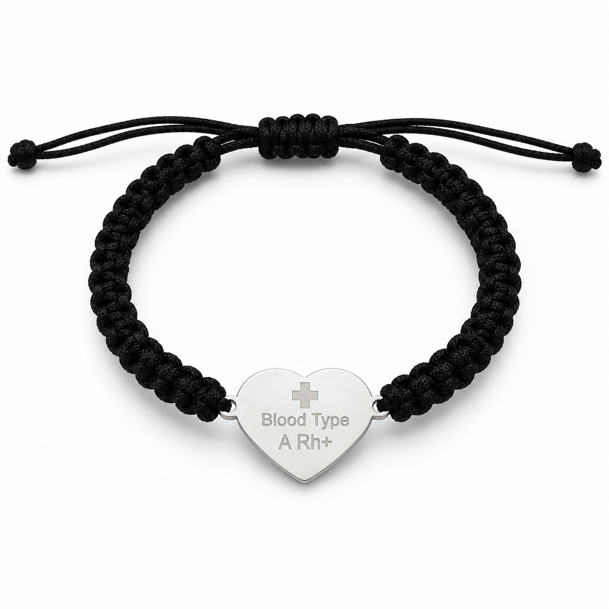 Large Heart Braided Cord Bracelet