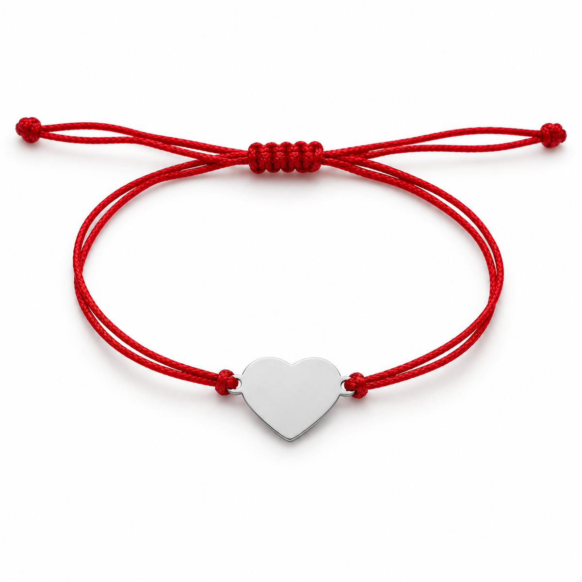 Kordelarmband mit kleinem Herz