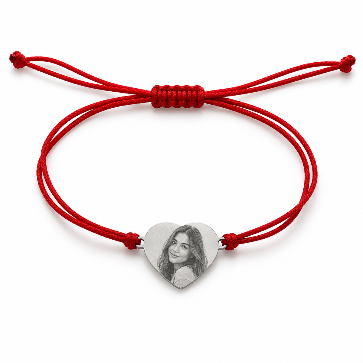 Kordelarmband mit kleinem Herz