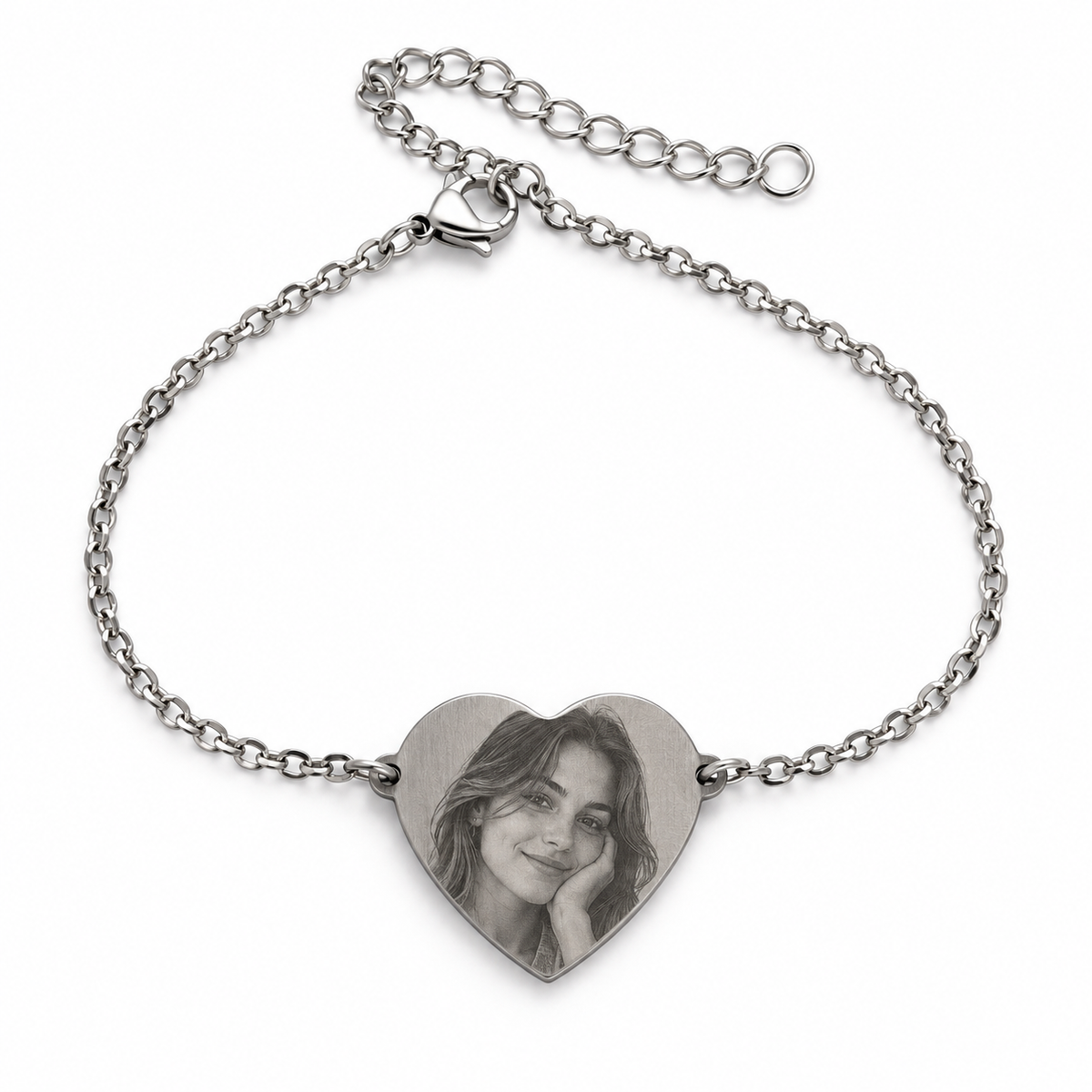 Stainless Steel Heart Chain Bracelet