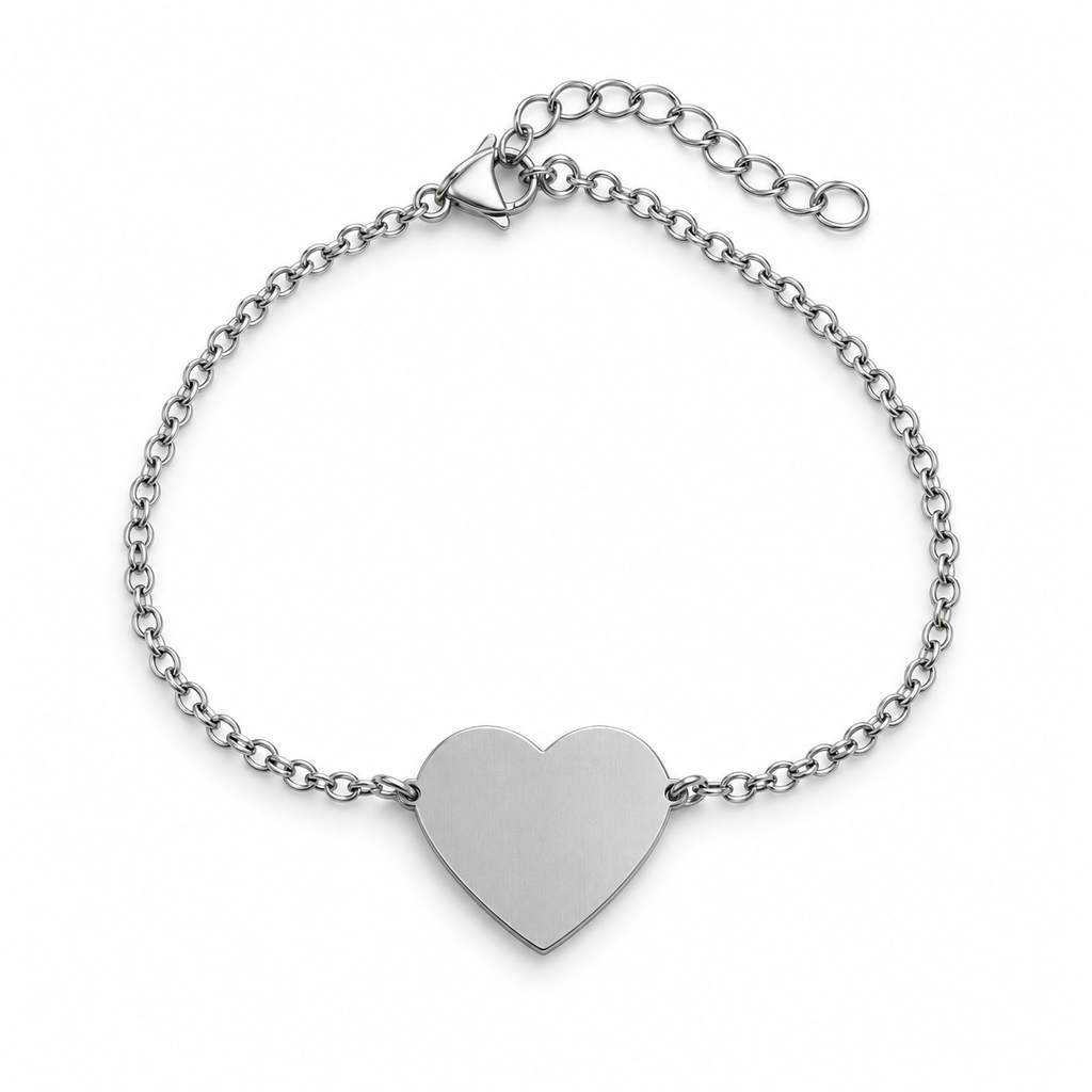 Stainless Steel Heart Chain Bracelet