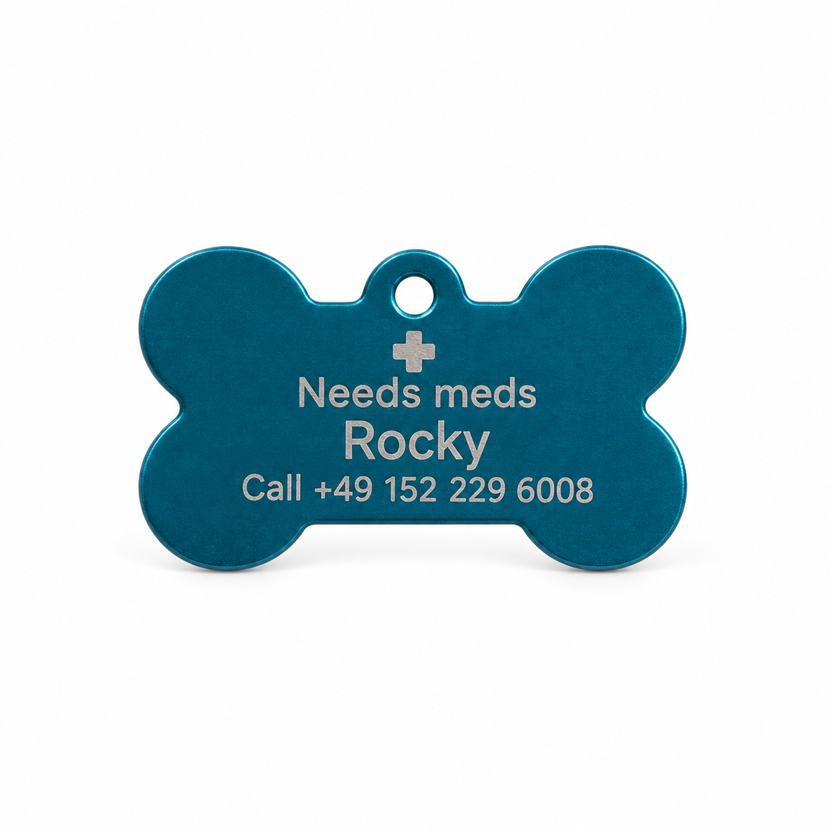 Personalized Bone-Shaped Pet Tag – Photo & Text Engraving