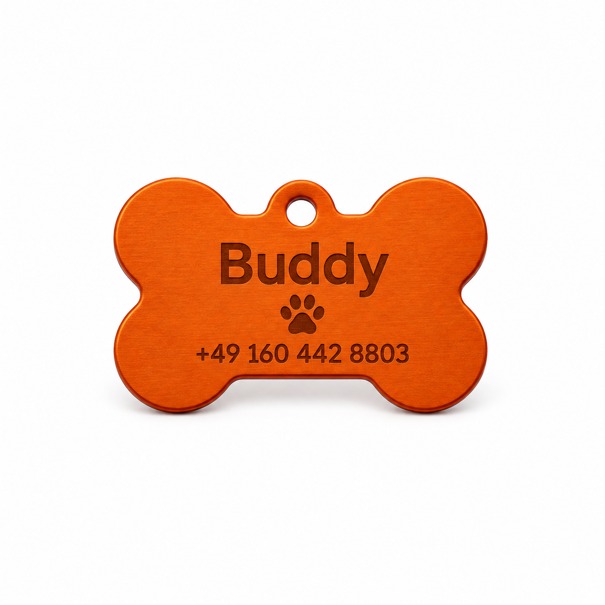 Personalized Bone-Shaped Pet Tag – Photo & Text Engraving