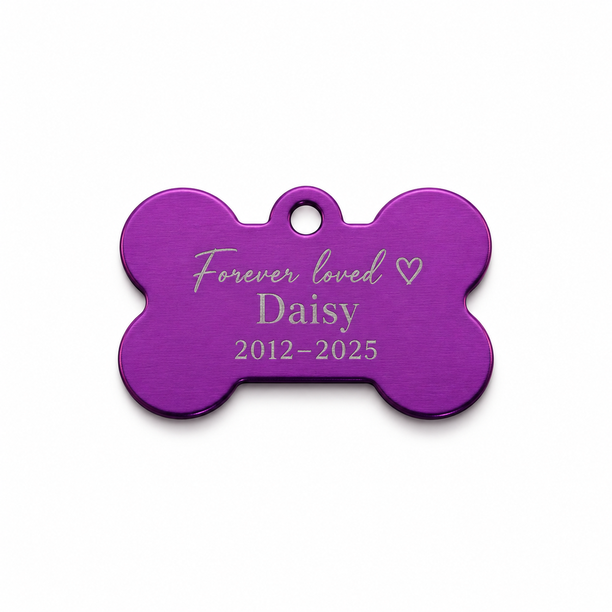 Personalized Bone-Shaped Pet Tag – Photo & Text Engraving