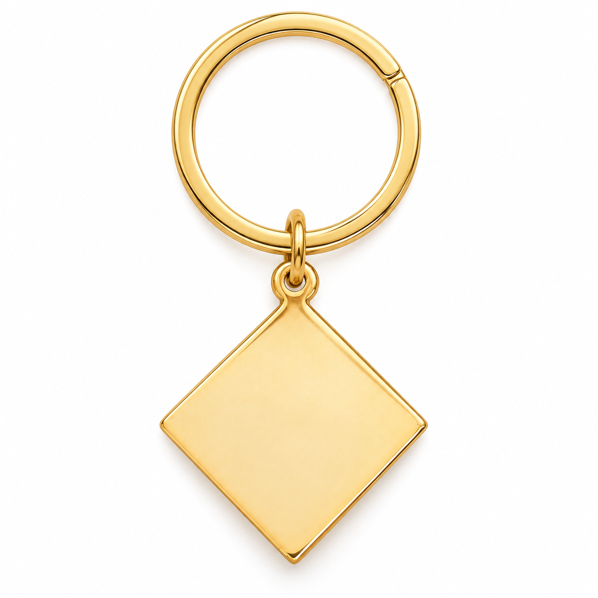 GR-007 Gold Diamond Pendant – Gold Keyring