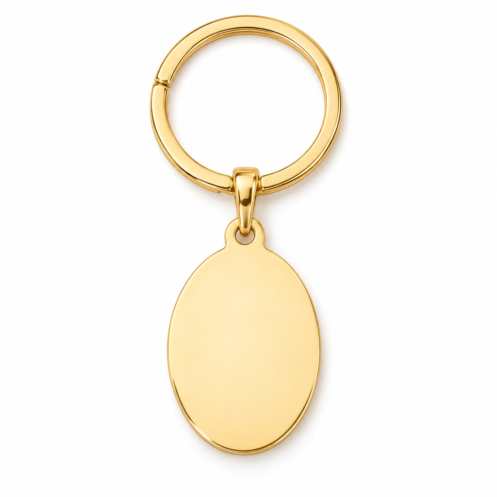 Personalized Oval Photo & Text Engraving Pendant