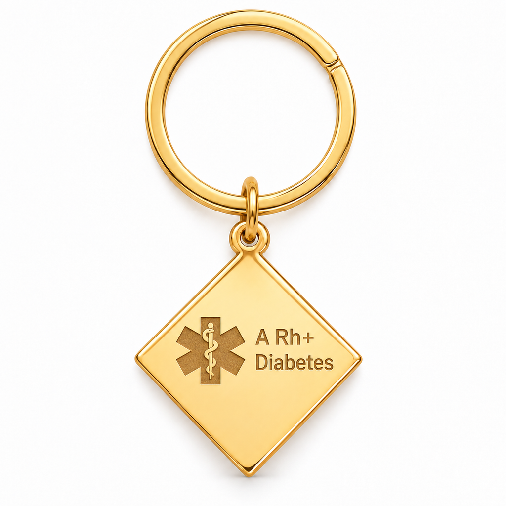 Personalized Diamond-Shaped Photo & Text Engraving Pendant