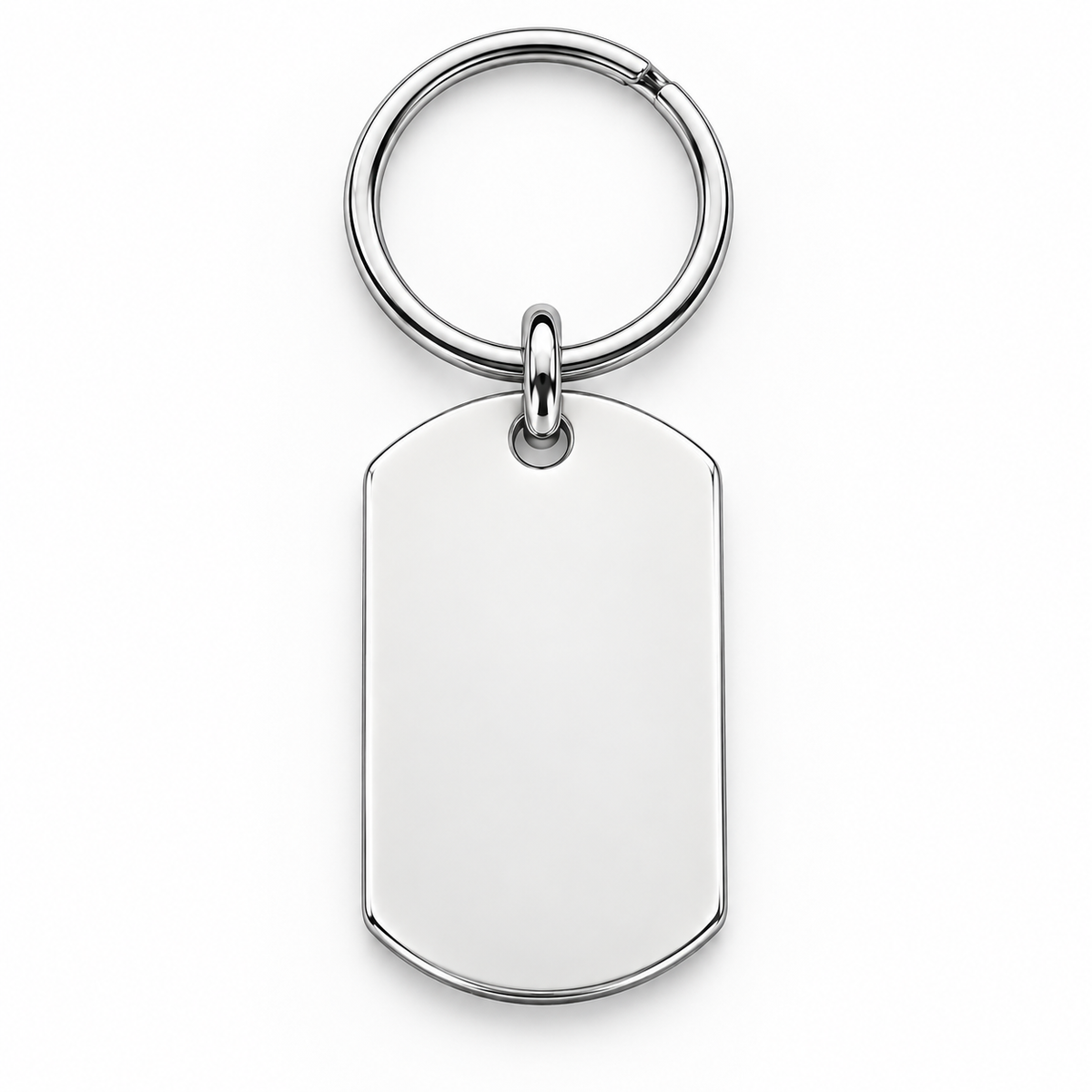 Rounded tag pendant with keyring