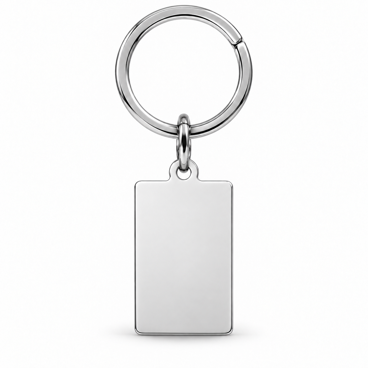 TEMP-SILVER-022 Silver Elegant Tag Pendant – Silver Keyring