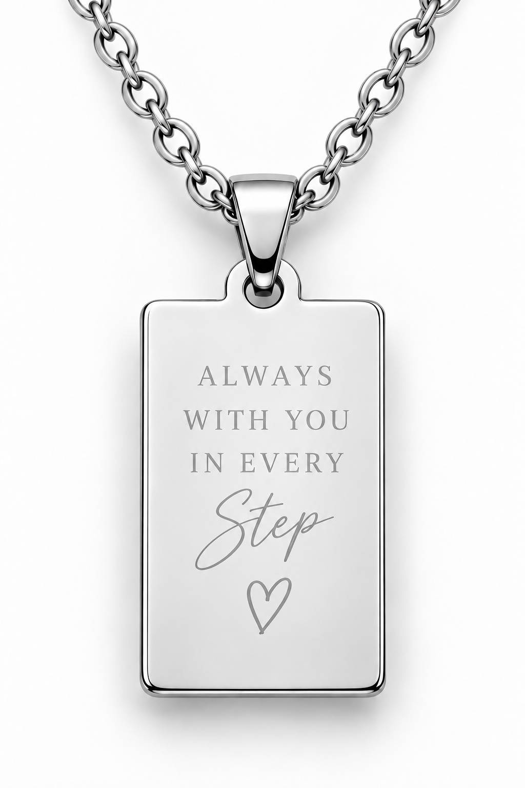 Personalized Elegant Tag Photo & Text Engraving Pendant