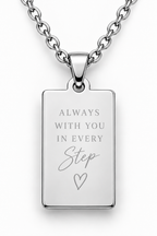 Personalized Elegant Tag Photo & Text Engraving Pendant