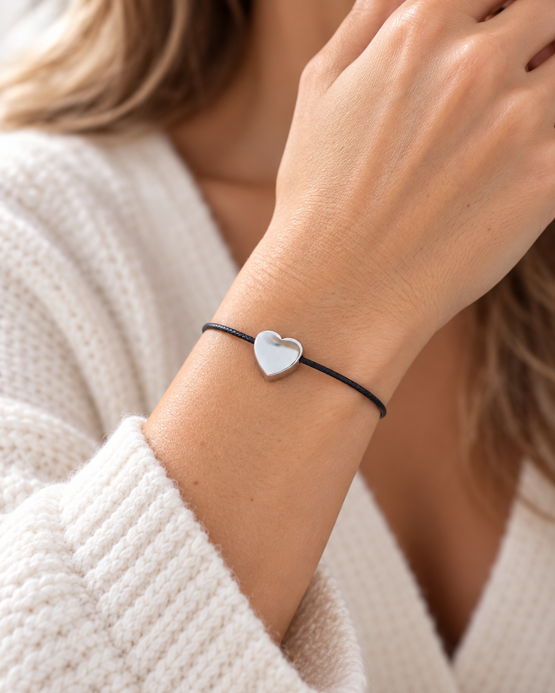 Personalized Small Heart Photo & Text Engraving Bracelet