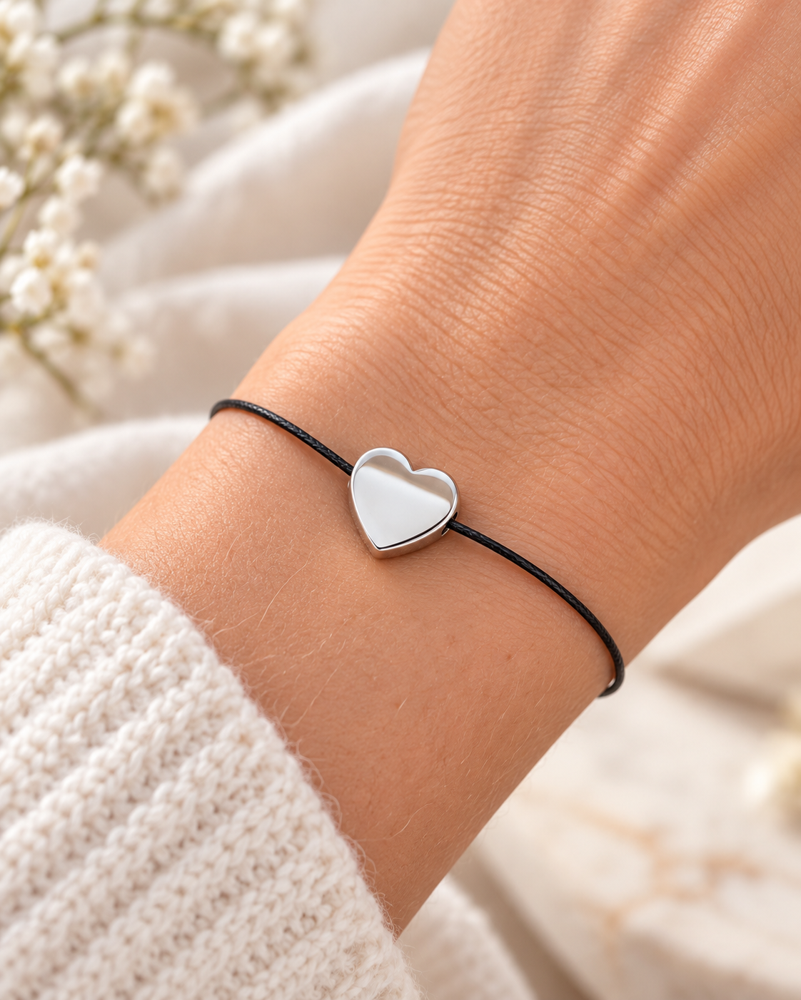 Personalized Small Heart Photo & Text Engraving Bracelet