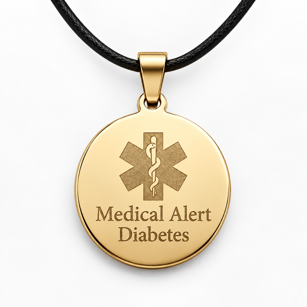 Personalized Round Disc Photo & Text Engraving Pendant