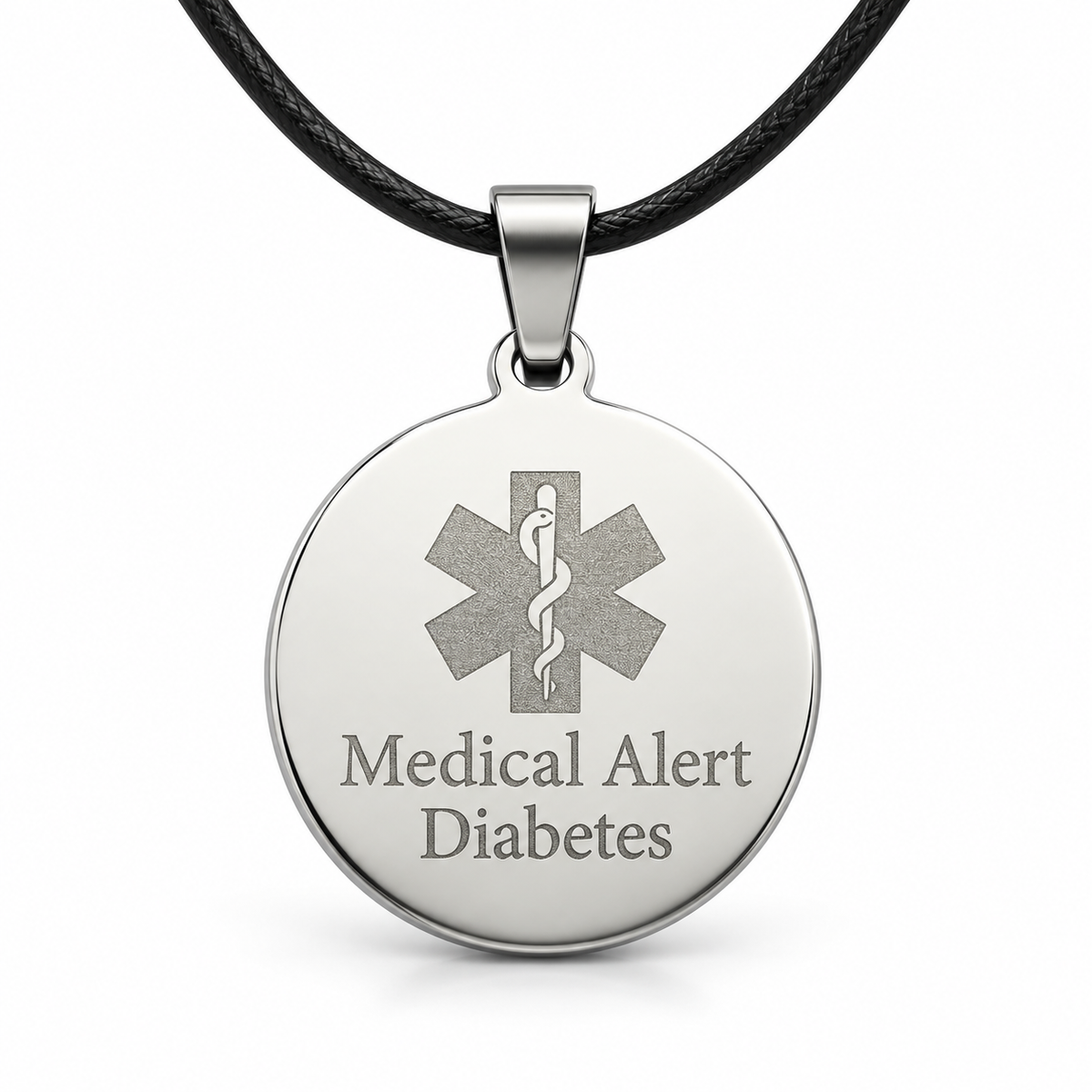 Personalized Round Disc Photo & Text Engraving Pendant