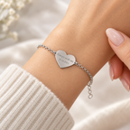 Stainless Steel Heart Chain Bracelet
