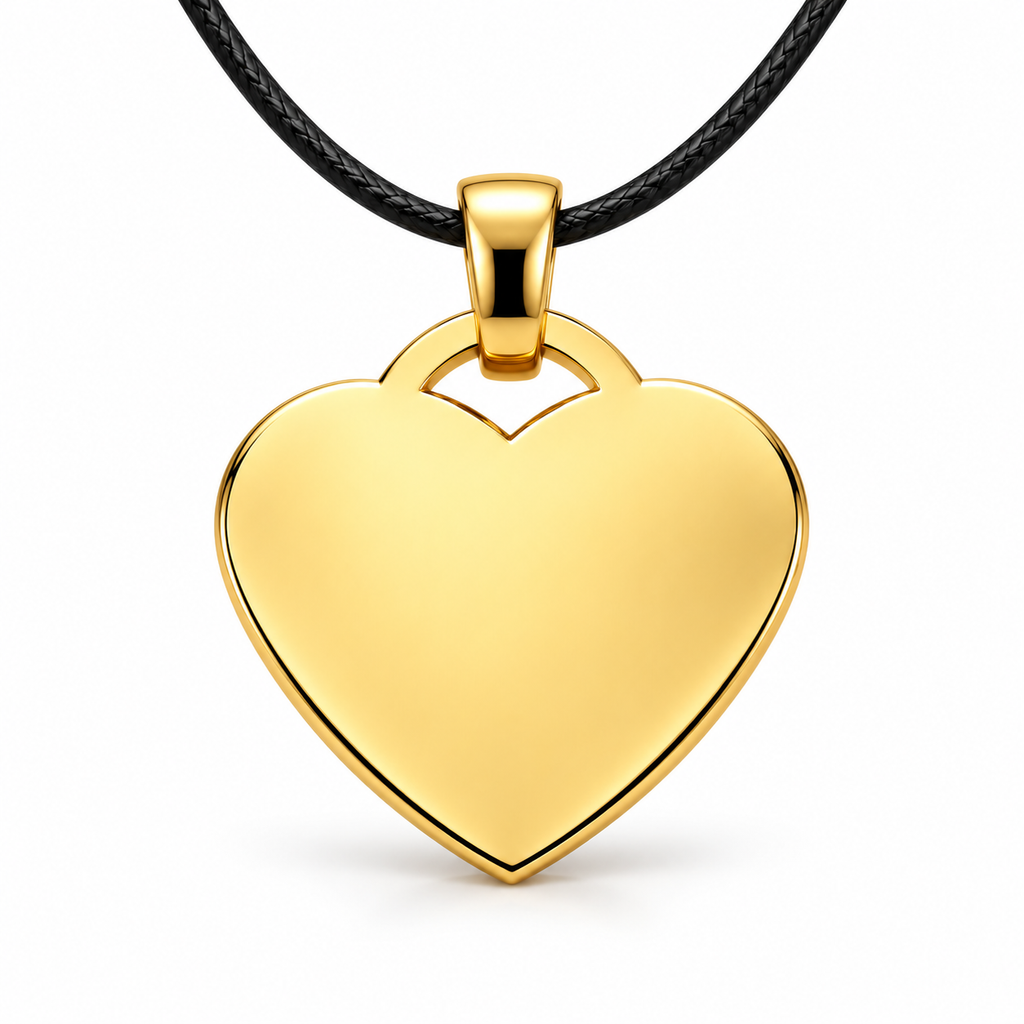 Personalized Heart Photo & Text Engraving Pendant