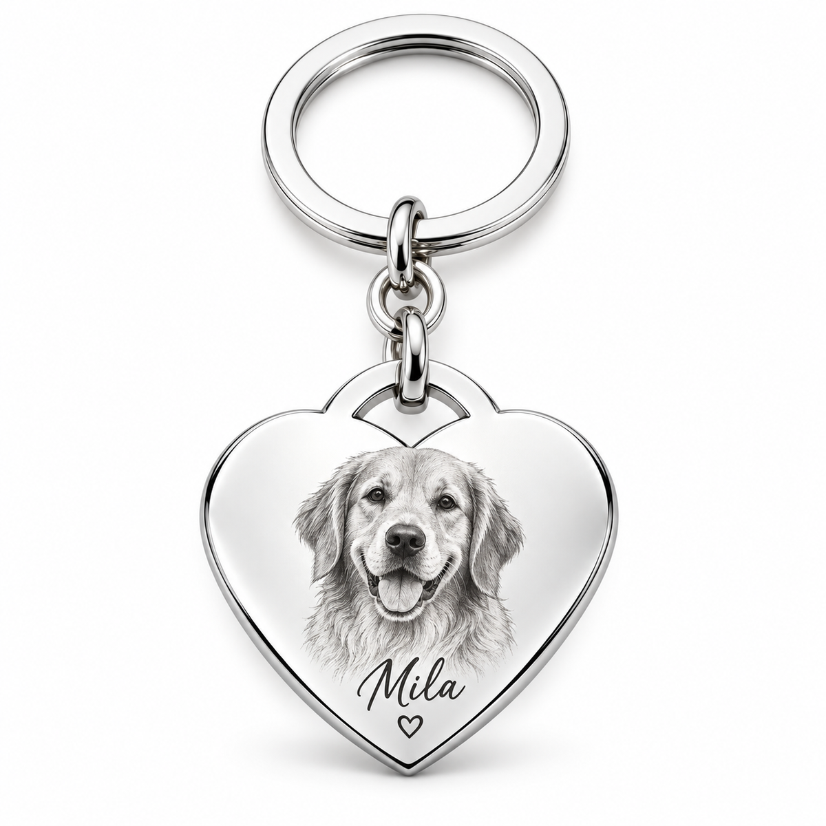 Personalized Heart Photo & Text Engraving Pendant