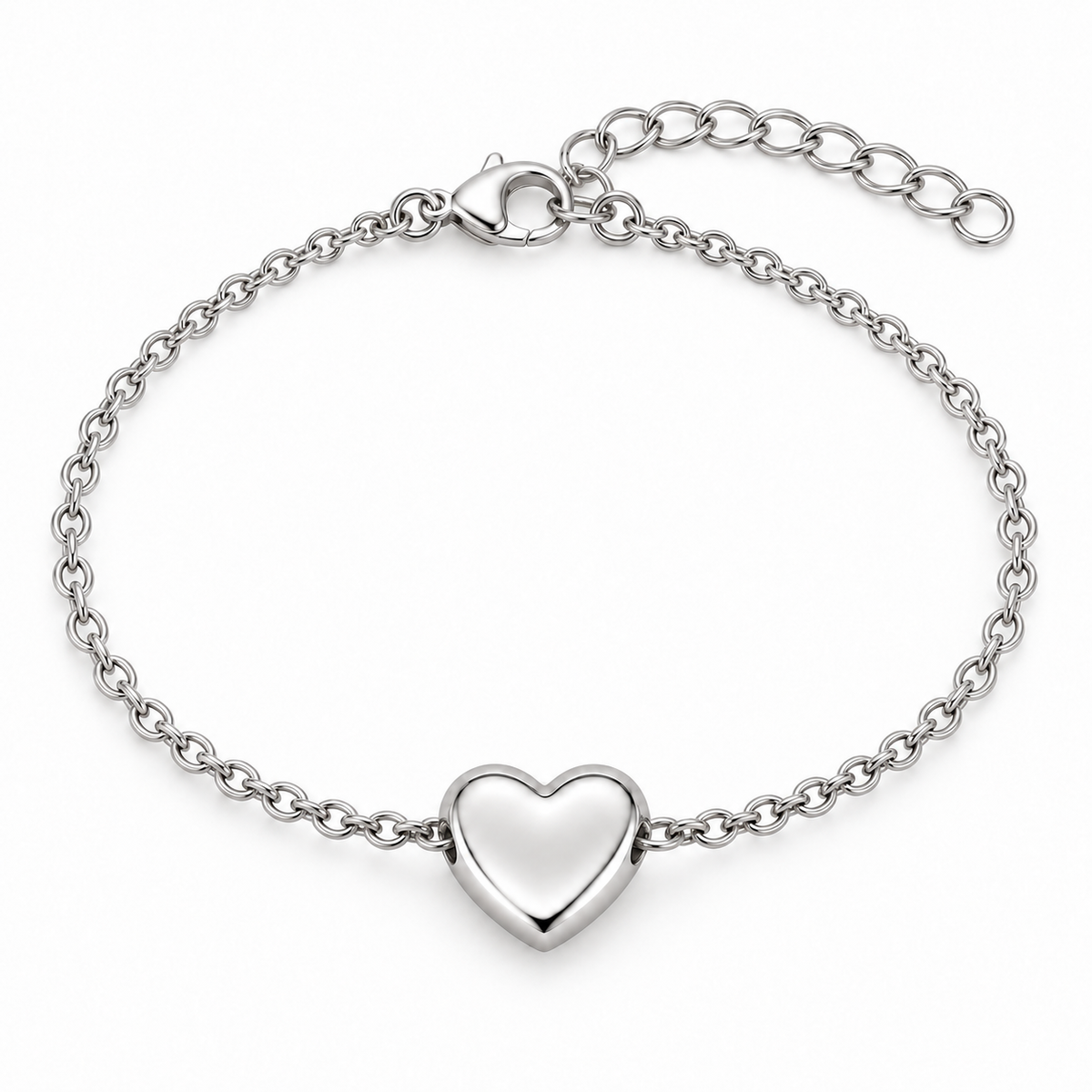 Personalized Small Heart Photo & Text Engraving Bracelet