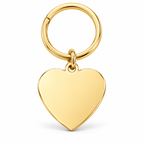 Gold + Keyring: Personalized gold heart pendant keyring