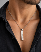 Personalized Engraved Bar Pendant – Stainless Steel