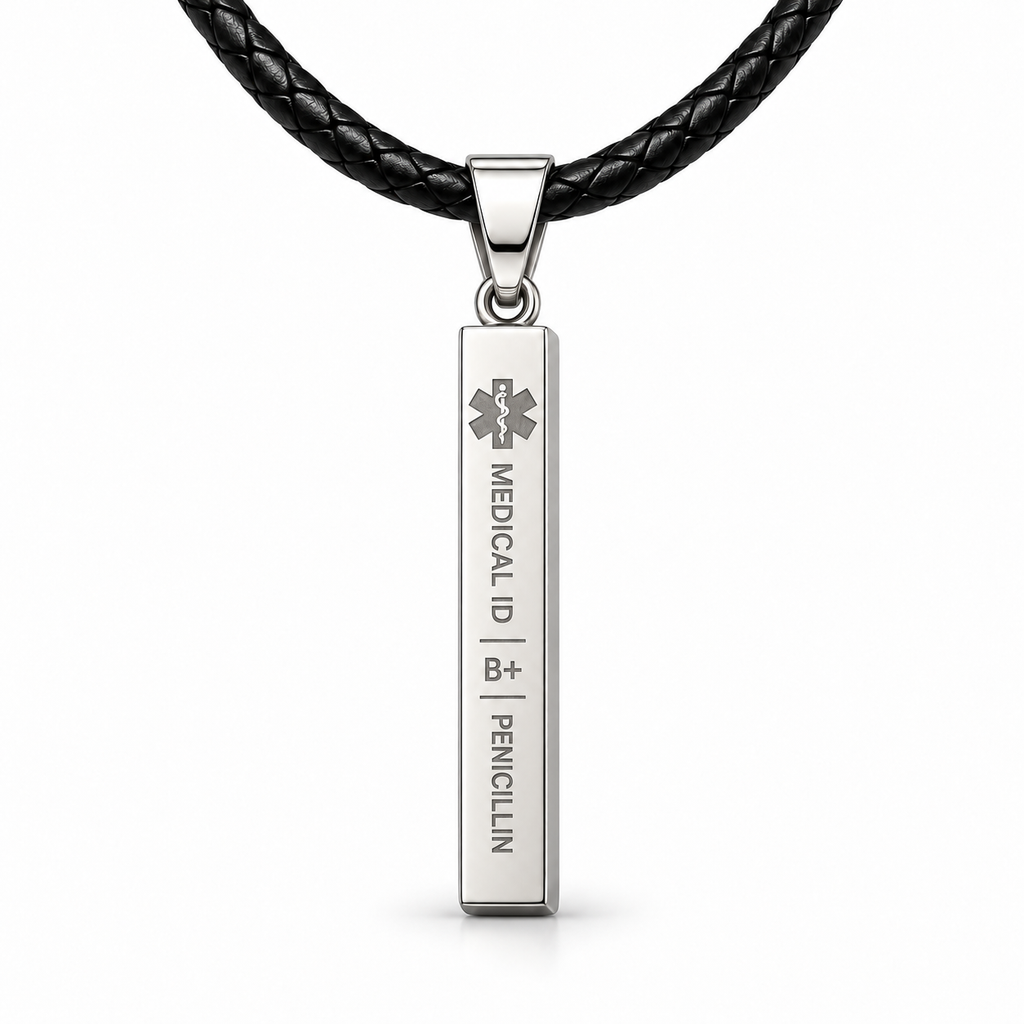 Personalized Engraved Bar Pendant – Stainless Steel