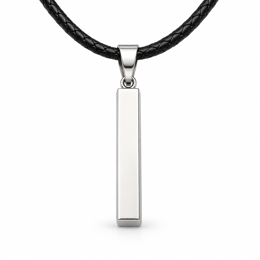 Personalized Engraved Bar Pendant – Stainless Steel