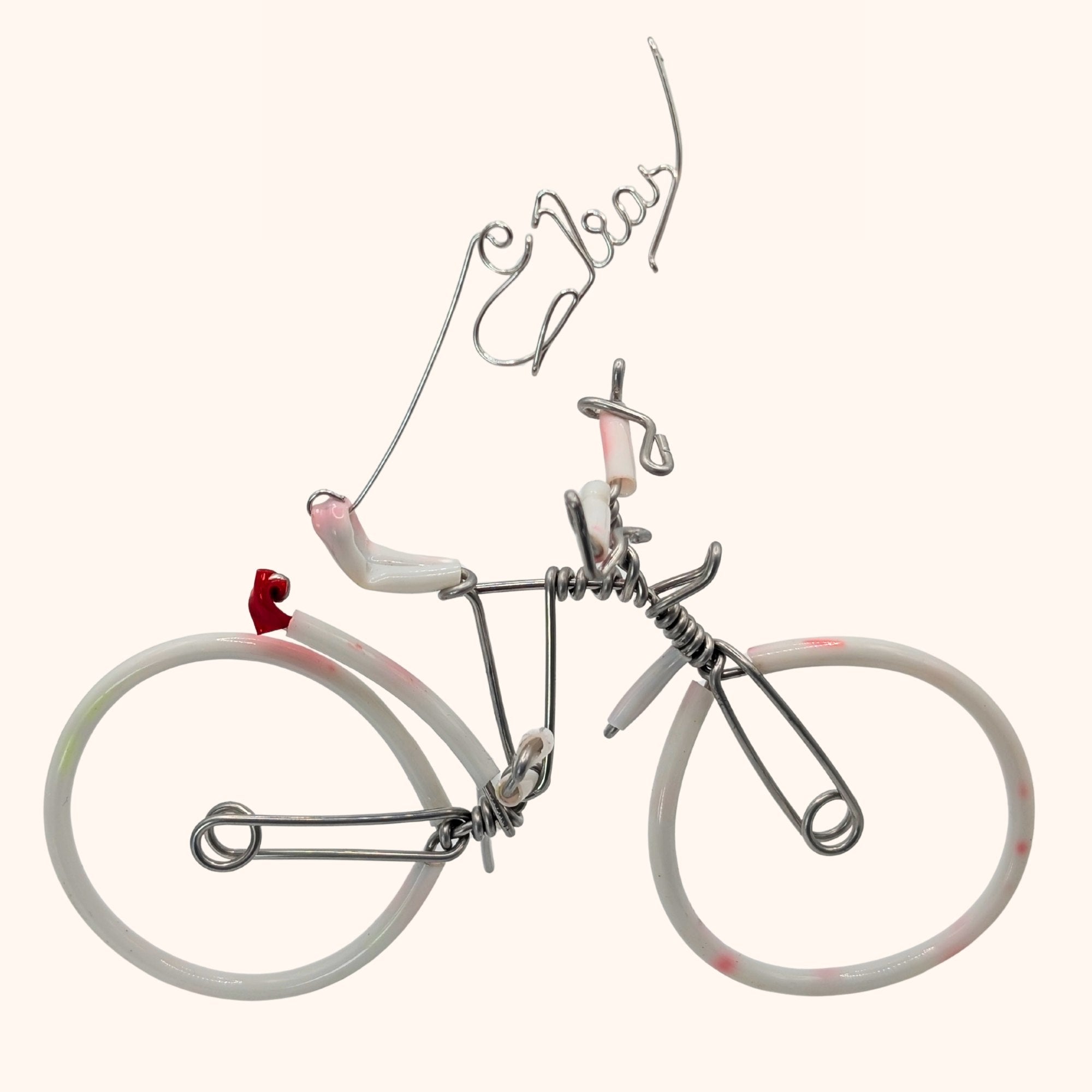 Handmade Bike Sculpture – Custom Name