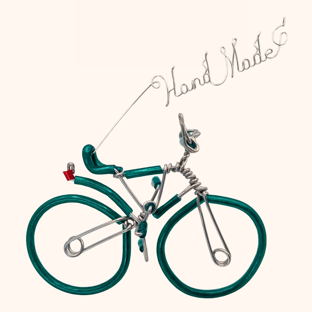 custom name bicycle handmade metal wire art