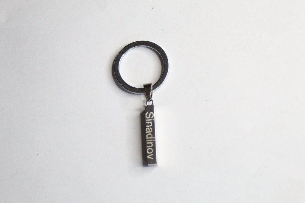 Personalized Engraved Bar Pendant – Stainless Steel