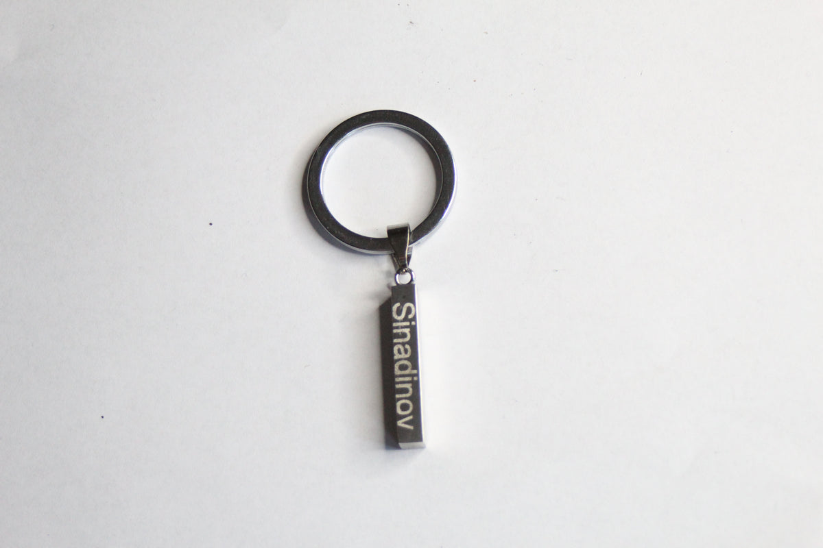 Personalized Engraved Bar Pendant – Stainless Steel