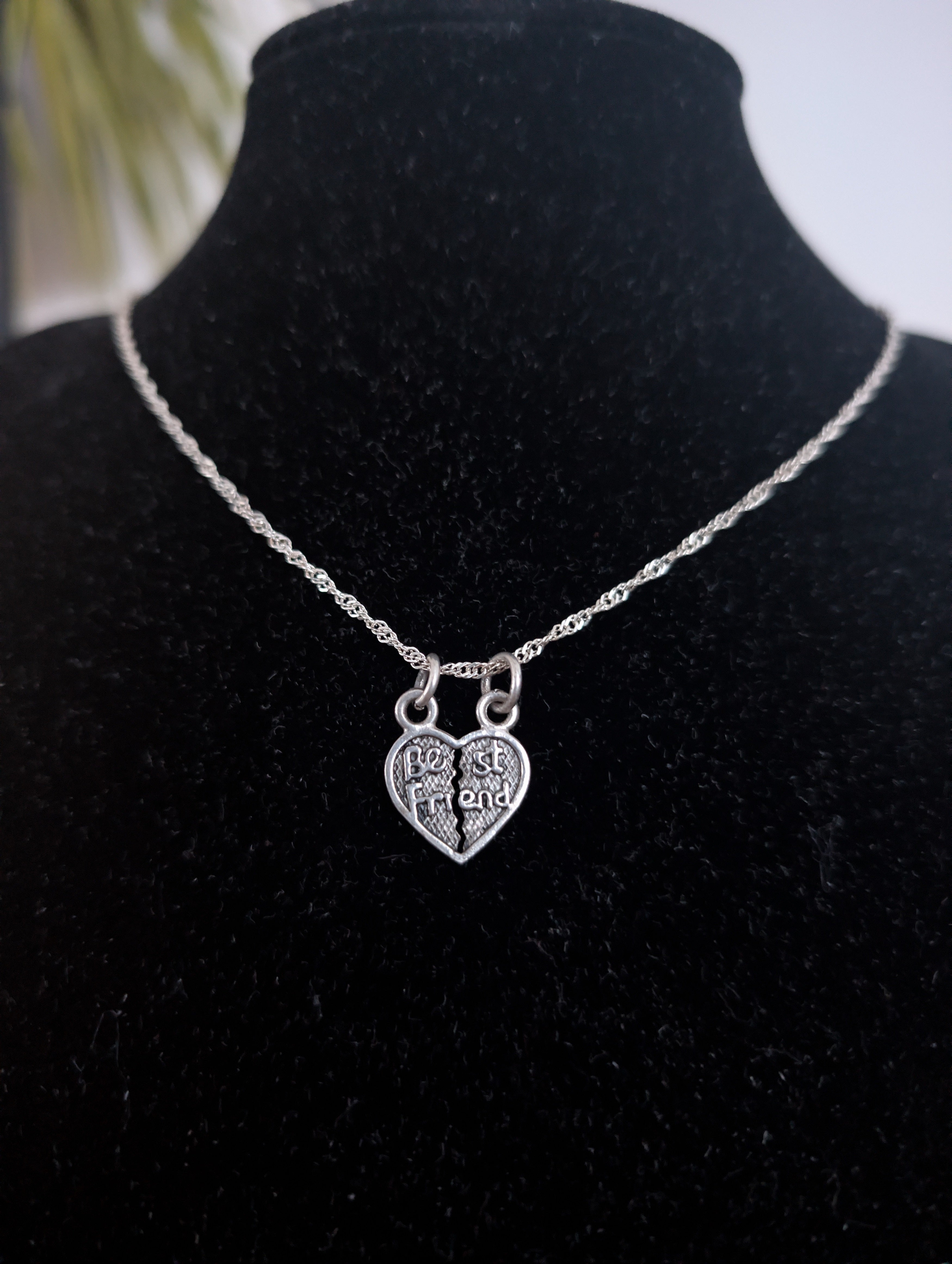 best friends heart sterling silver 925