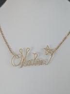 Custom Name Necklace – Gold Twisted Wire