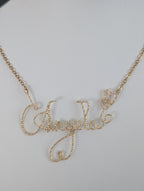 Custom Name Necklace – Gold Twisted Wire