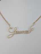 Custom Name Necklace – Gold Twisted Wire