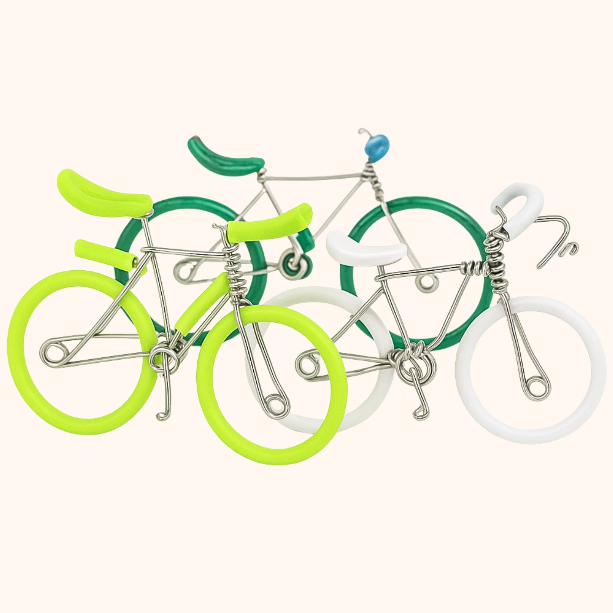 personalized wire bike sculpture with name