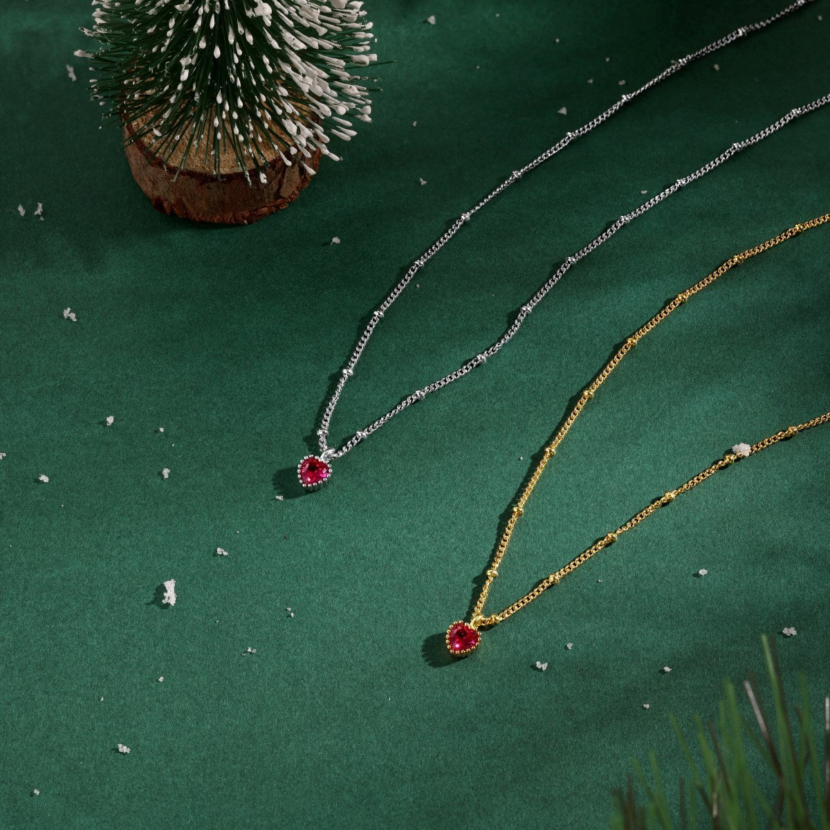 S925 Sterling Silver Necklace Female With Hearts Pendant Design Exquisite