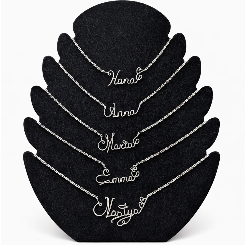 handmade custom name necklace sterling silver jewelry