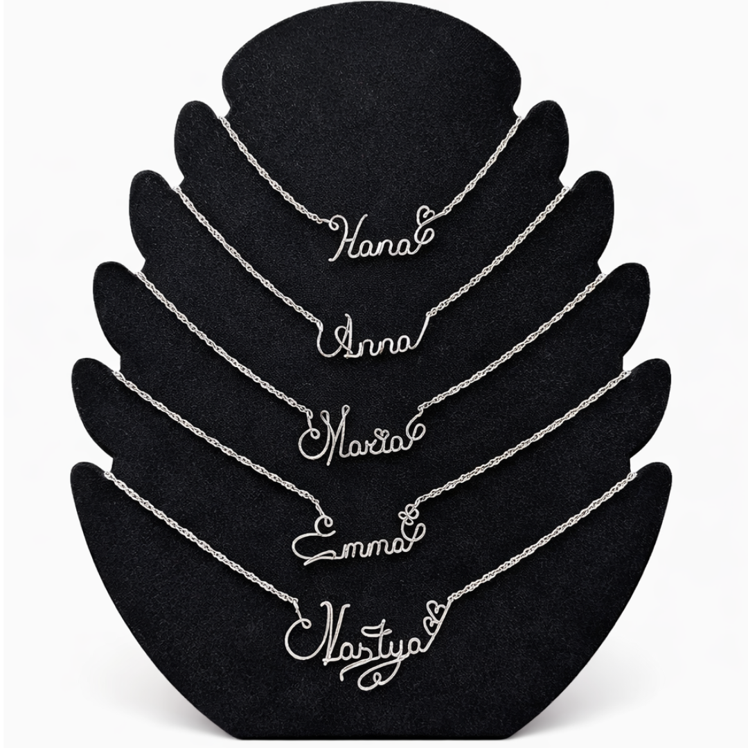 handmade custom name necklace sterling silver jewelry