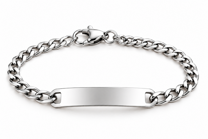 Personalized Men's & Unisex Stainless Steel ID Bracelet