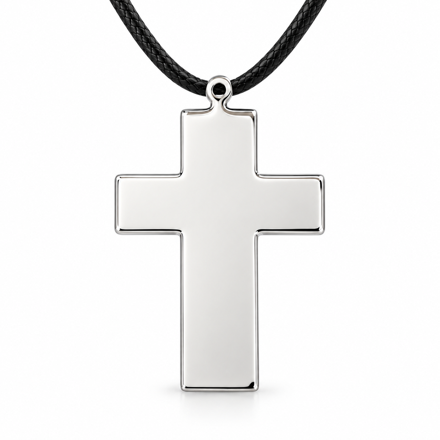 Personalized Cross Photo & Text Engraving Pendant