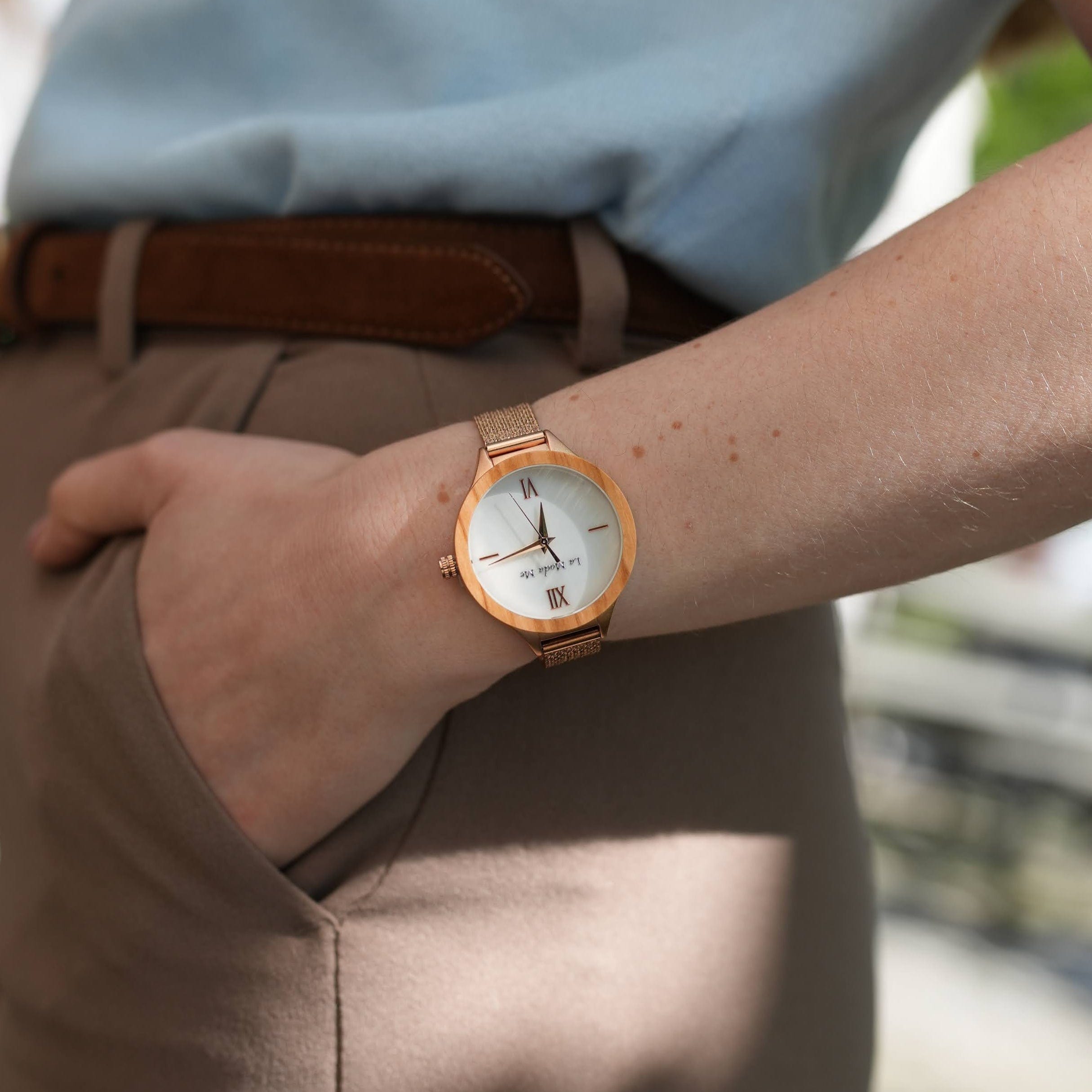 Watch Olivewood Grace, elegant, feminin, rosegold, classy look